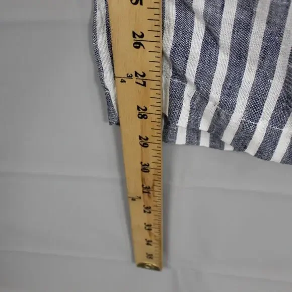 CP Shades Pants Womens XS Linen Striped White Blue Quiet Luxury Old Money Retro - Picture 7 of 11